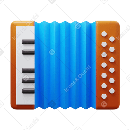 3D accordion PNG, SVG