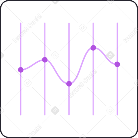 graph on white square Illustration in PNG, SVG