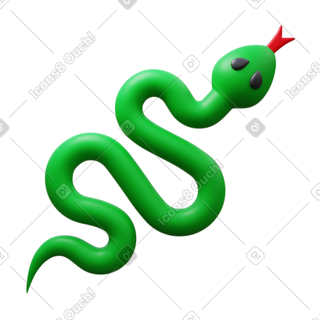 3D snake PNG, SVG