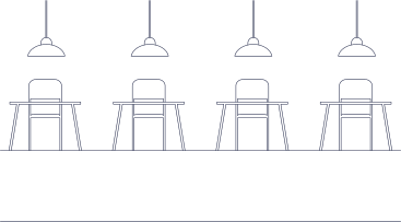 coworking space tables and chairs background lineart PNG, SVG