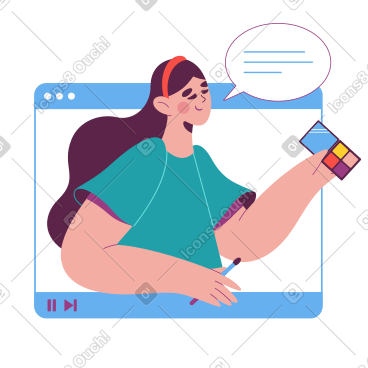 女人带领美女视频博客 PNG, SVG