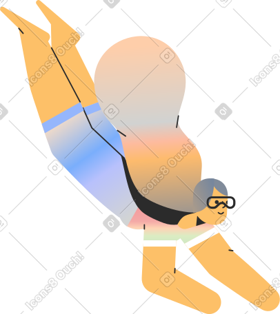 女孩潜水员 PNG, SVG