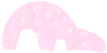 big pink hill shape with two arches PNG, SVG
