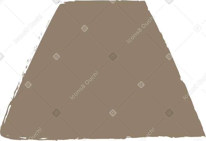 dark grey trapezoid Illustration in PNG, SVG
