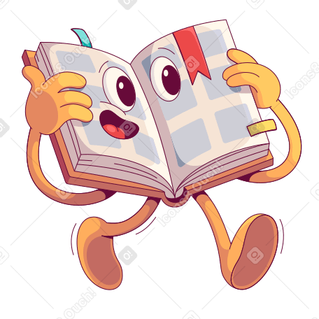 Open book goes to knowledge Illustration in PNG, SVG