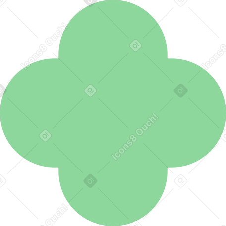 green quatrefoil PNG, SVG