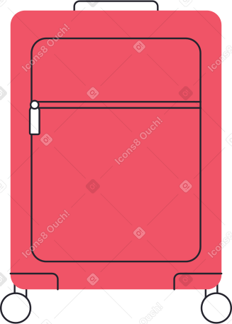 red suitcase Illustration in PNG, SVG