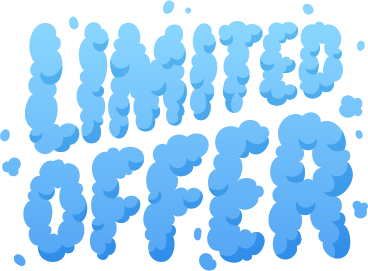 lettering limited offer blue cloud text PNG, SVG