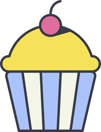 cupcake Illustration in PNG, SVG