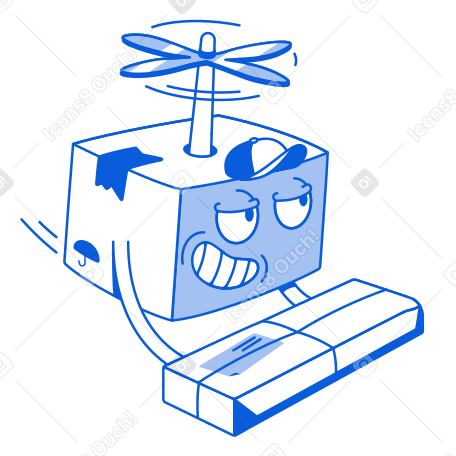 Automated delivery Illustration in PNG, SVG