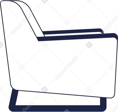 armchair line Illustration in PNG, SVG