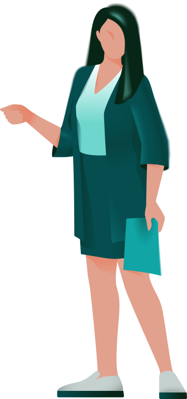 woman with sheet of paper PNG, SVG