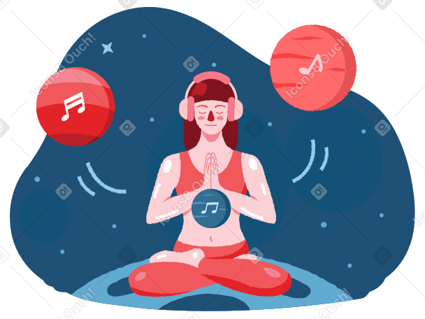 Chill music Illustration in PNG, SVG