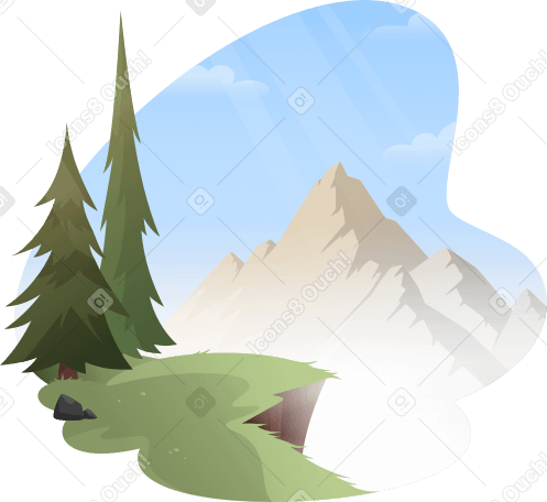 background mountains Illustration in PNG, SVG