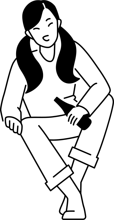 Young woman sitting PNG, SVG