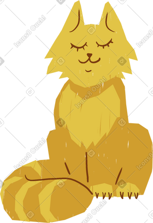 yellow cat PNG, SVG