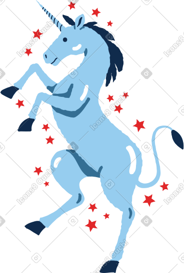 Magic unicorn PNG, SVG