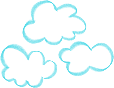 blue linear clouds PNG、SVG