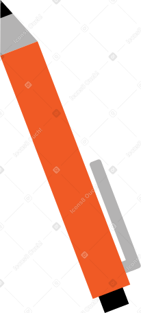橙色笔 PNG, SVG
