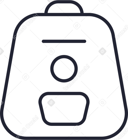 backpack white PNG, SVG