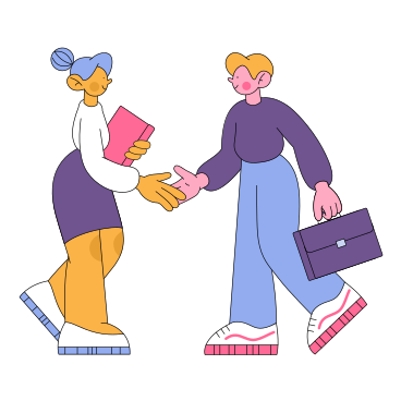 Woman and man shaking hands making business deal PNG, SVG