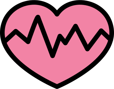 Heart with a pulse PNG, SVG