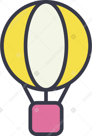 hot air balloon Illustration in PNG, SVG