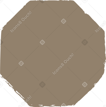 dark grey octagon PNG, SVG