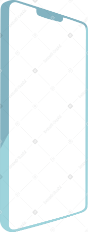 turquoise phone in perspective PNG, SVG