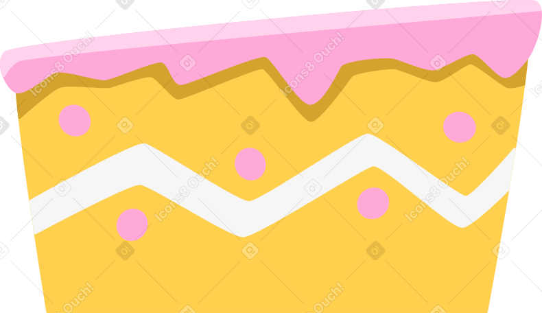 Kuchen mit rosa sahne PNG, SVG
