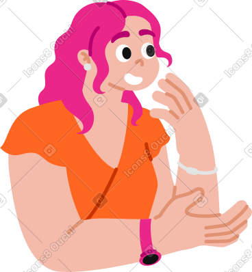 惊讶的年轻女子 PNG, SVG