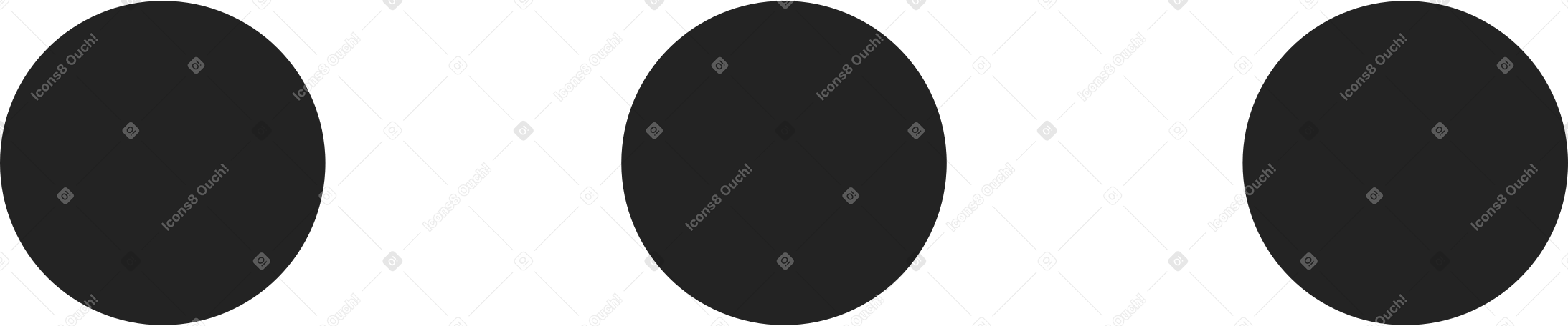 three black dots Illustration in PNG, SVG