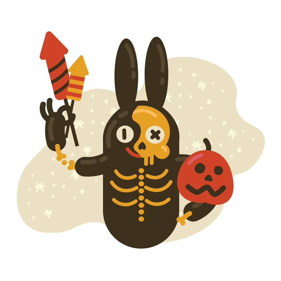 Happy Halloween Illustration in PNG, SVG