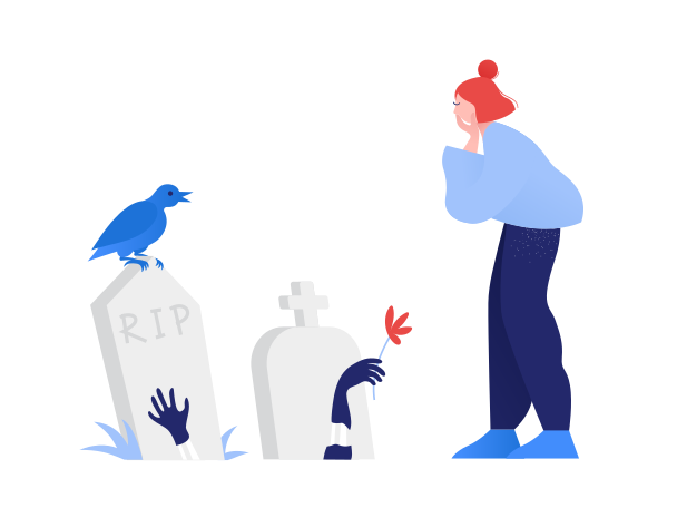 Date at the cemetery Illustration in PNG, SVG