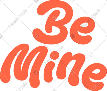 Lettering be mine text PNG, SVG