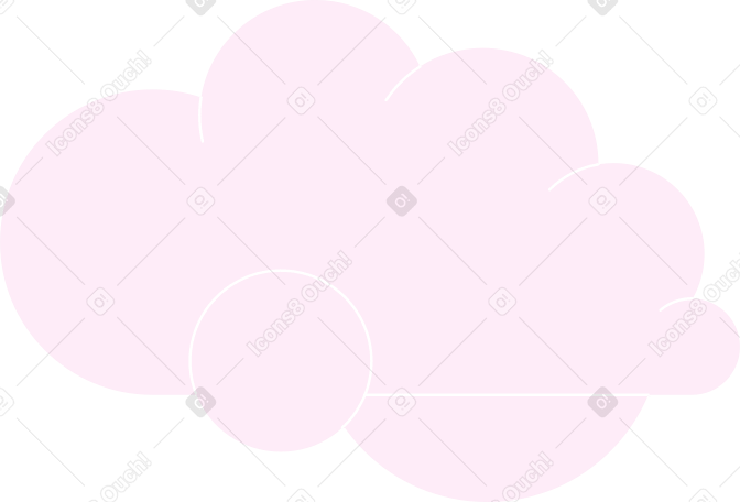 뇌 모양의 구름 PNG, SVG