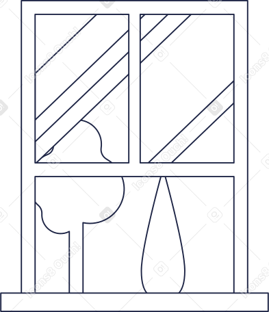 window line Illustration in PNG, SVG