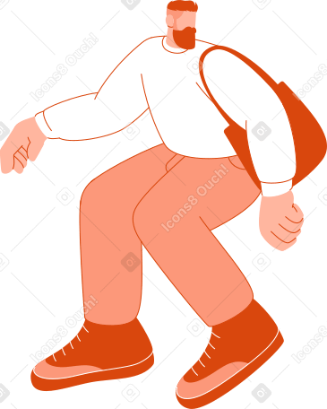man with shopping bag PNG, SVG