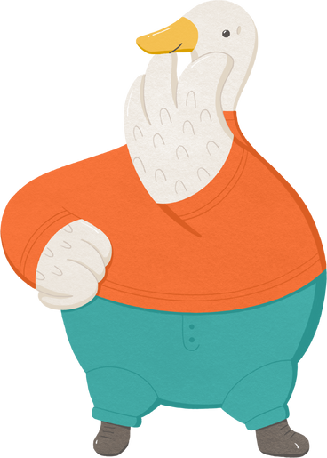 goose in red sweater PNG、SVG