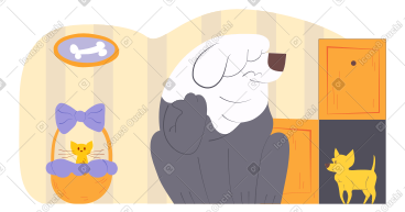 Woof Style Vector Illustrations in PNG and SVG