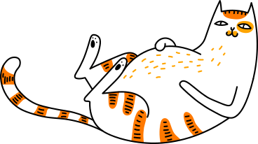 well fed cat PNG, SVG