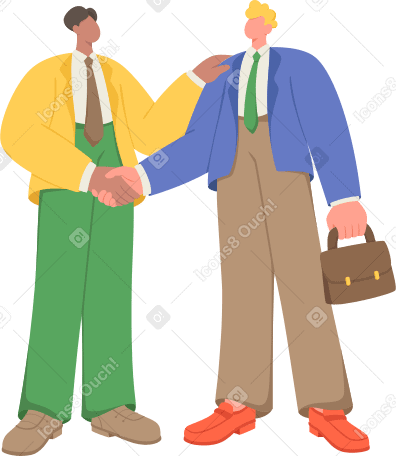 мужчины пожимают друг другу руки в PNG, SVG