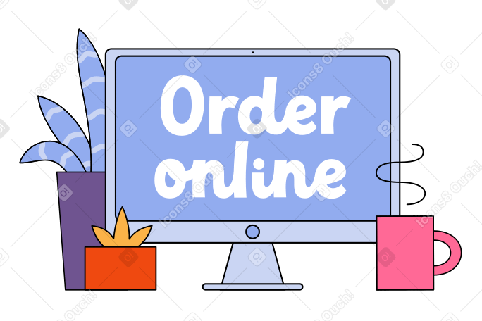 Lettering order online Illustration in PNG, SVG