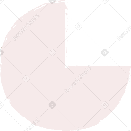 light pink pie chart Illustration in PNG, SVG
