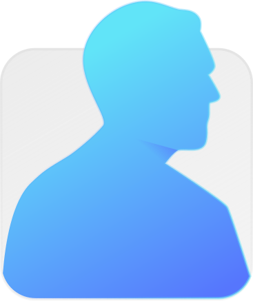 blue silhouette of a man PNG, SVG