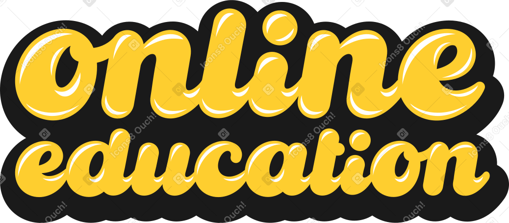 lettering istruzione online PNG, SVG