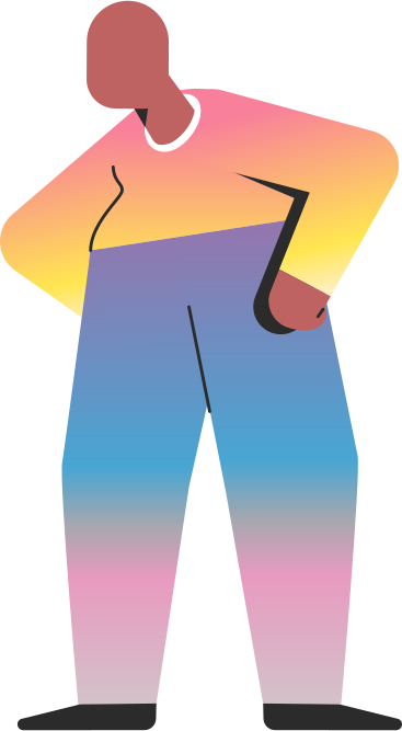 chubby person standing PNG, SVG