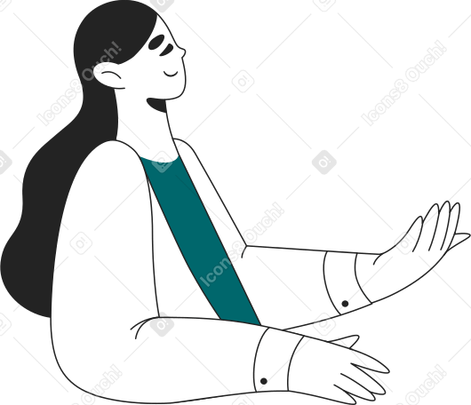 woman scientist in a coat Illustration in PNG, SVG