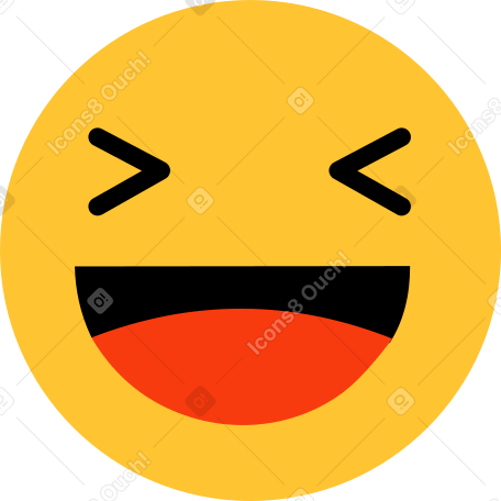 yellow smiling emoji PNG, SVG