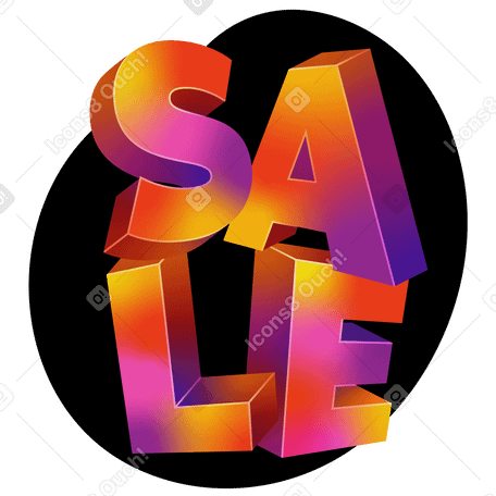 text sale gradient PNG, SVG